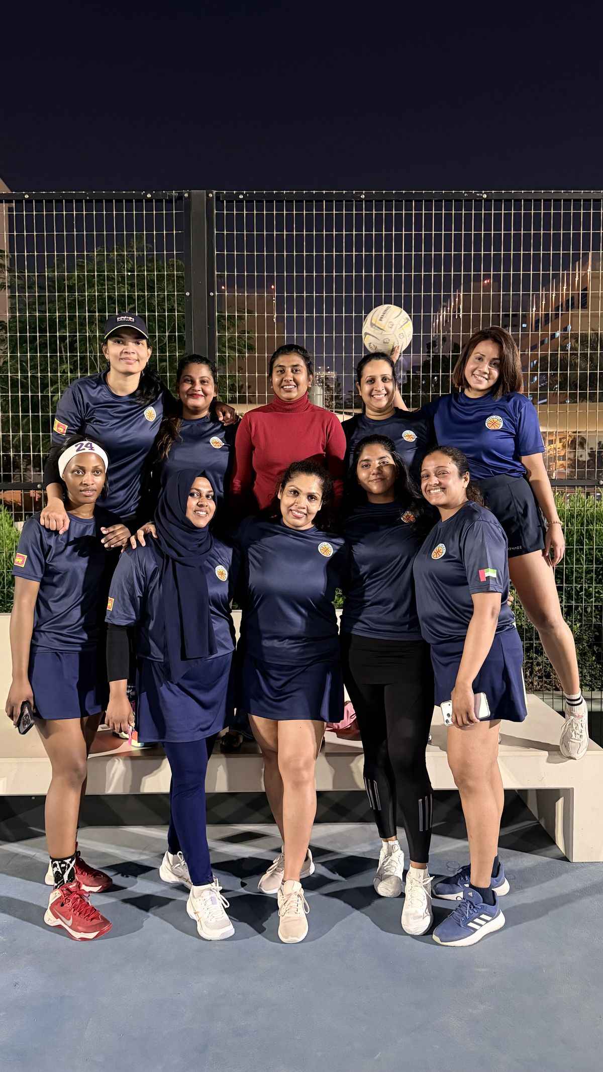 Sparks Netball team together on court